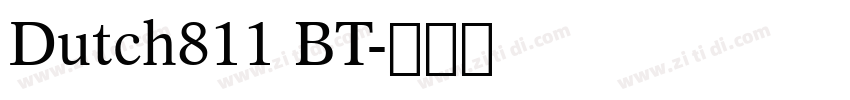 Dutch811 BT字体转换
